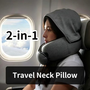JeeBay Custom Logo Color Breathable Soft Support Removable Washable Airplane Train Sleep Pillow U Shaped Travel Neck Pillow