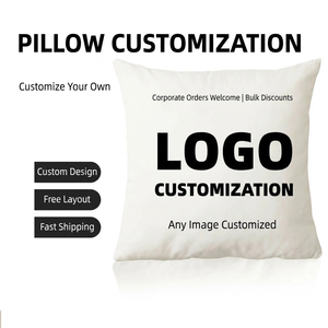 Customized Logo Eco-Friendly 100% Polyester Durable Square Promotional Pillows-Portable Thermal Transfer Printed for Company