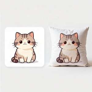 Custom Branded Logo Design Cotton Plush Square Promotional Cuddle Pillows with Custom Sizes