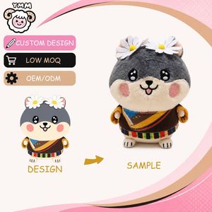 Custom Traditional Costume Dog Plush Toy OEM Embroidered