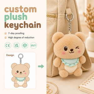 Custom Teddy Bear Plush Keychain Manufacturer