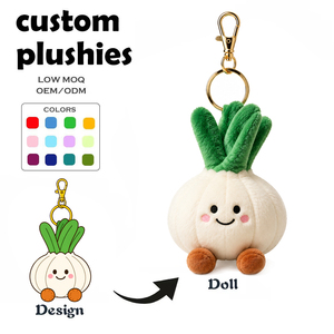 Customized Fruit Plush Keychains Funny Expressions