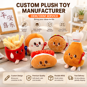 Custom Food Plush Keychain OEM ODM